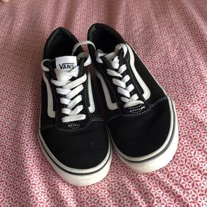 Black low top Vans